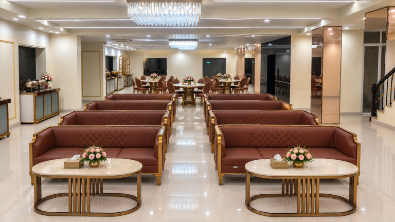 Banquet seating setup inspiration from The Blue Vista Hotel media collection